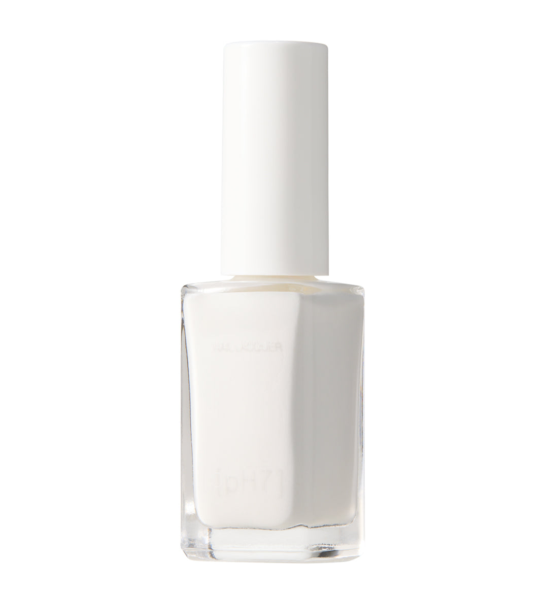 White nail polish bottle on a white background