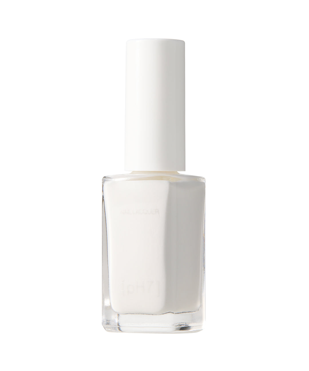 White nail polish bottle on a white background